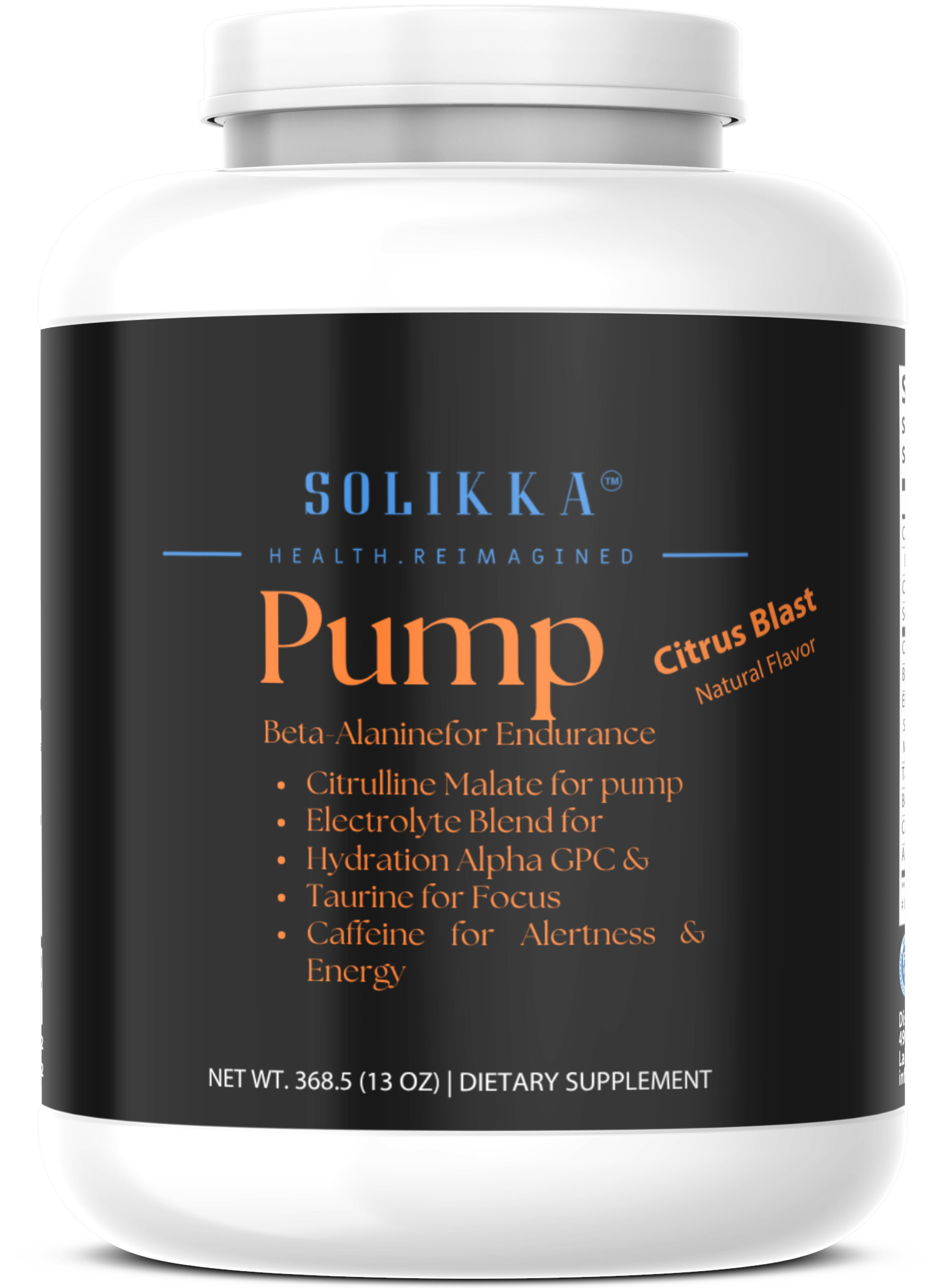 Pump Pre-Workout Citrus Blast 312g w/ Natural Flavor