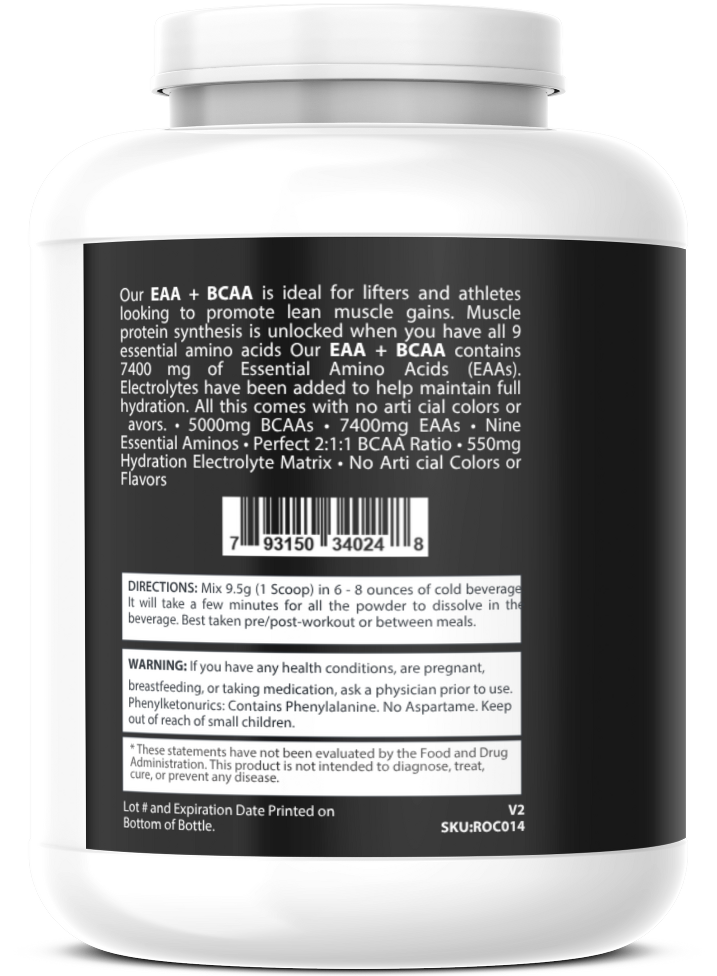 BCAA + EAA Strawberry Candy 300g w/Natural Flavor
