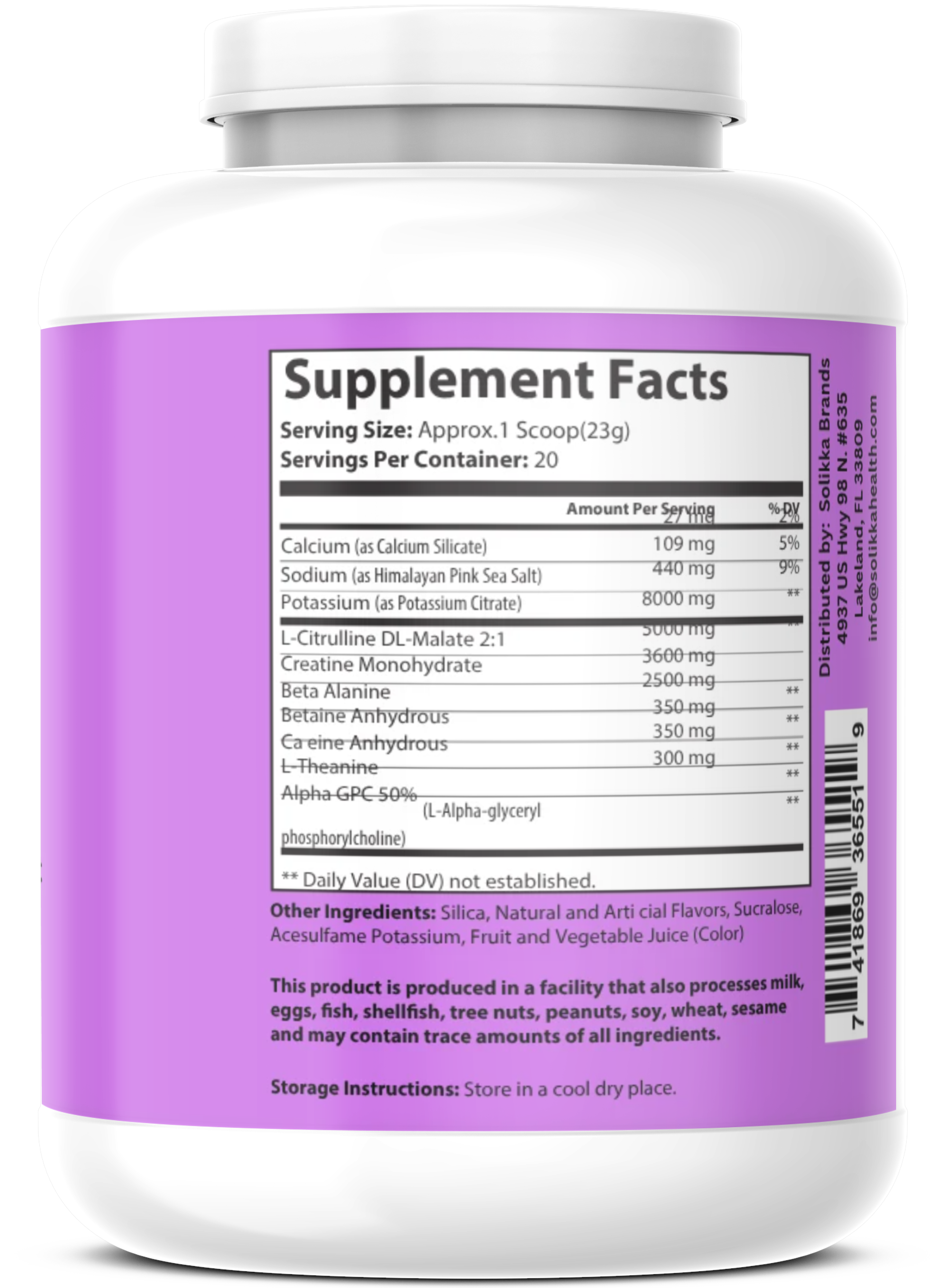 Pre-Workout w/Creatine 5g (Grape Annihilation)