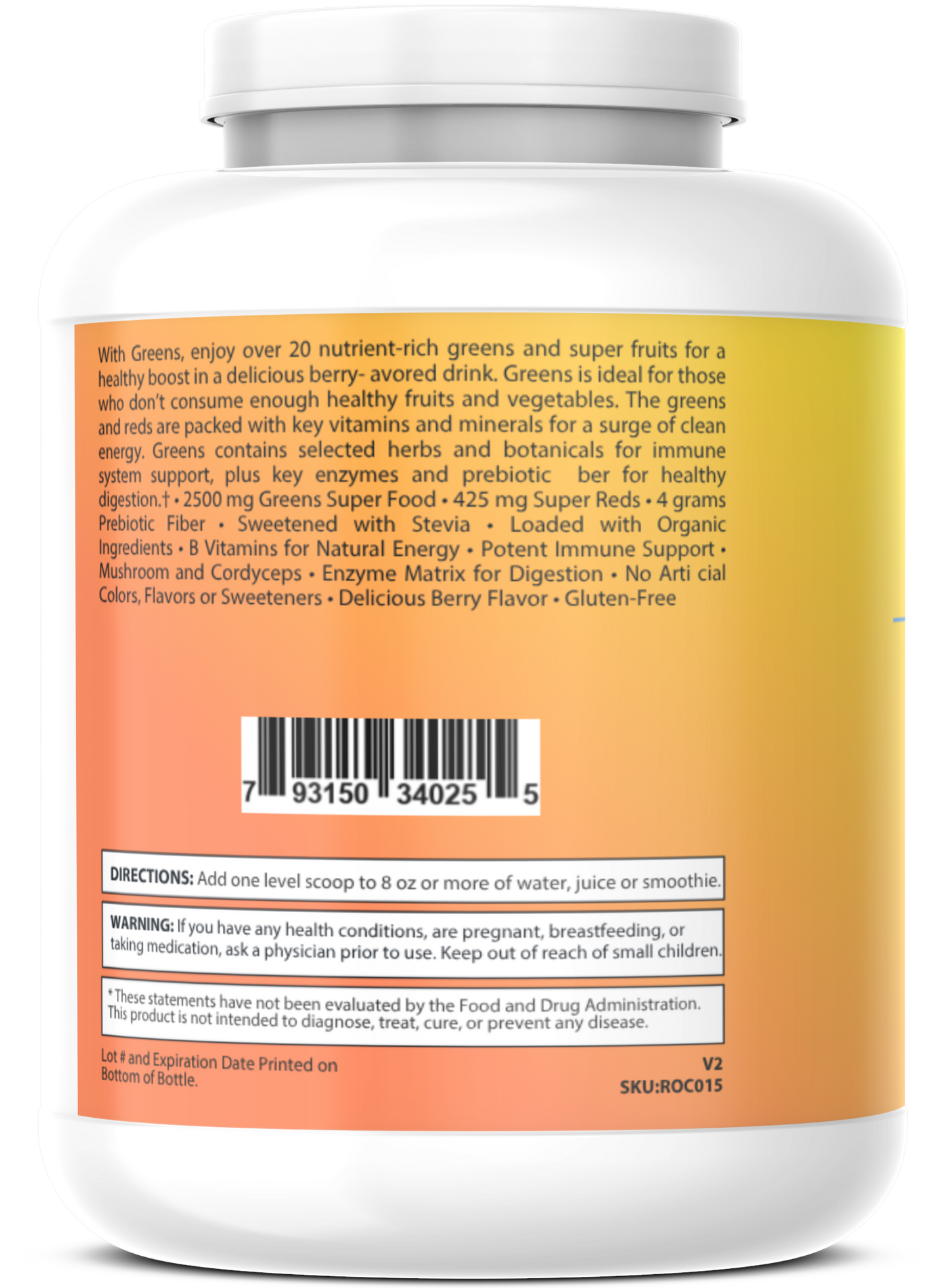 All-In/One Greens & Red SuperFood + Immune 270g Mixed Berry w/Natural Flavor