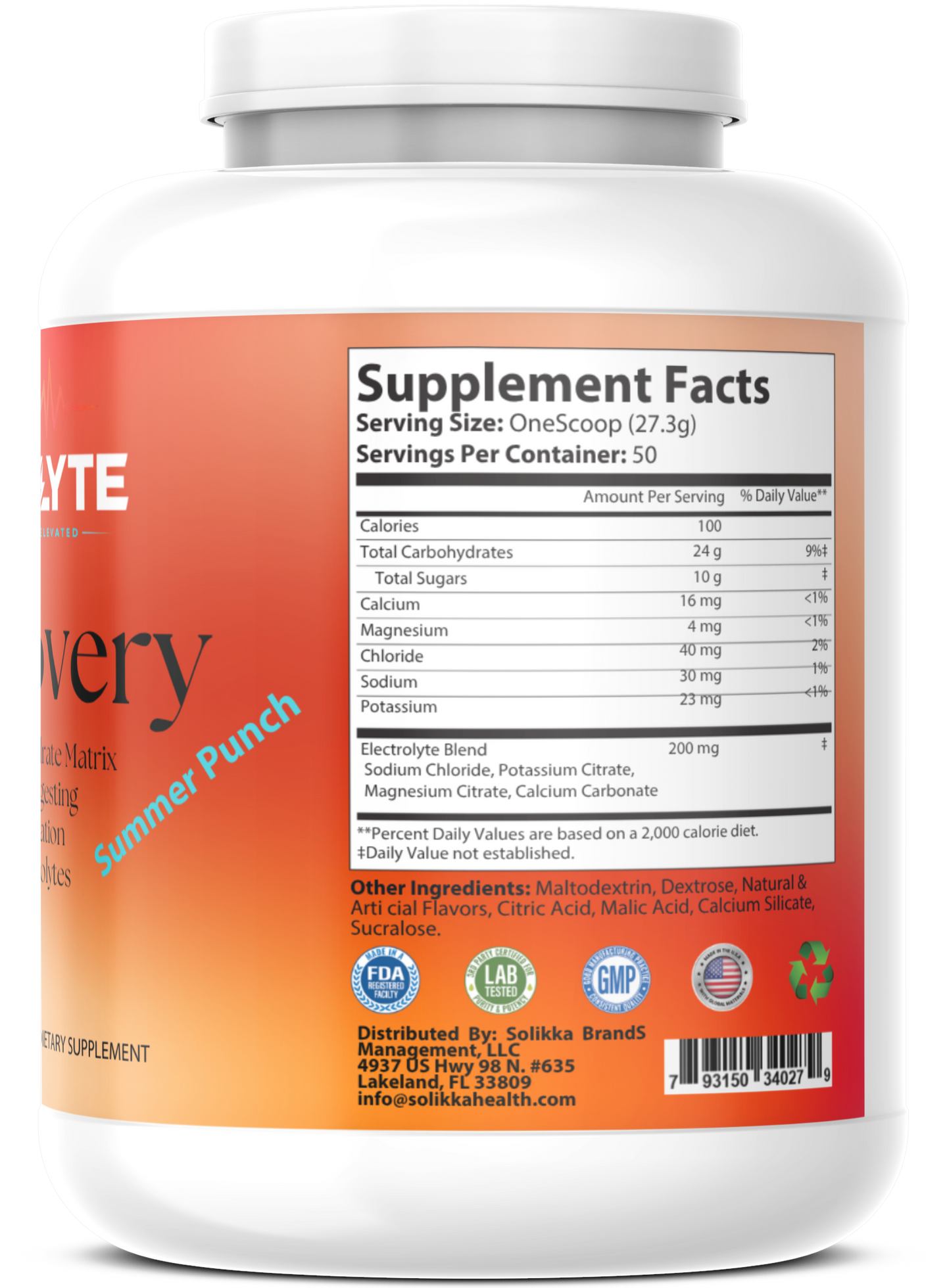 Recovery Carb + Electrolyte Summer Punch 1365g