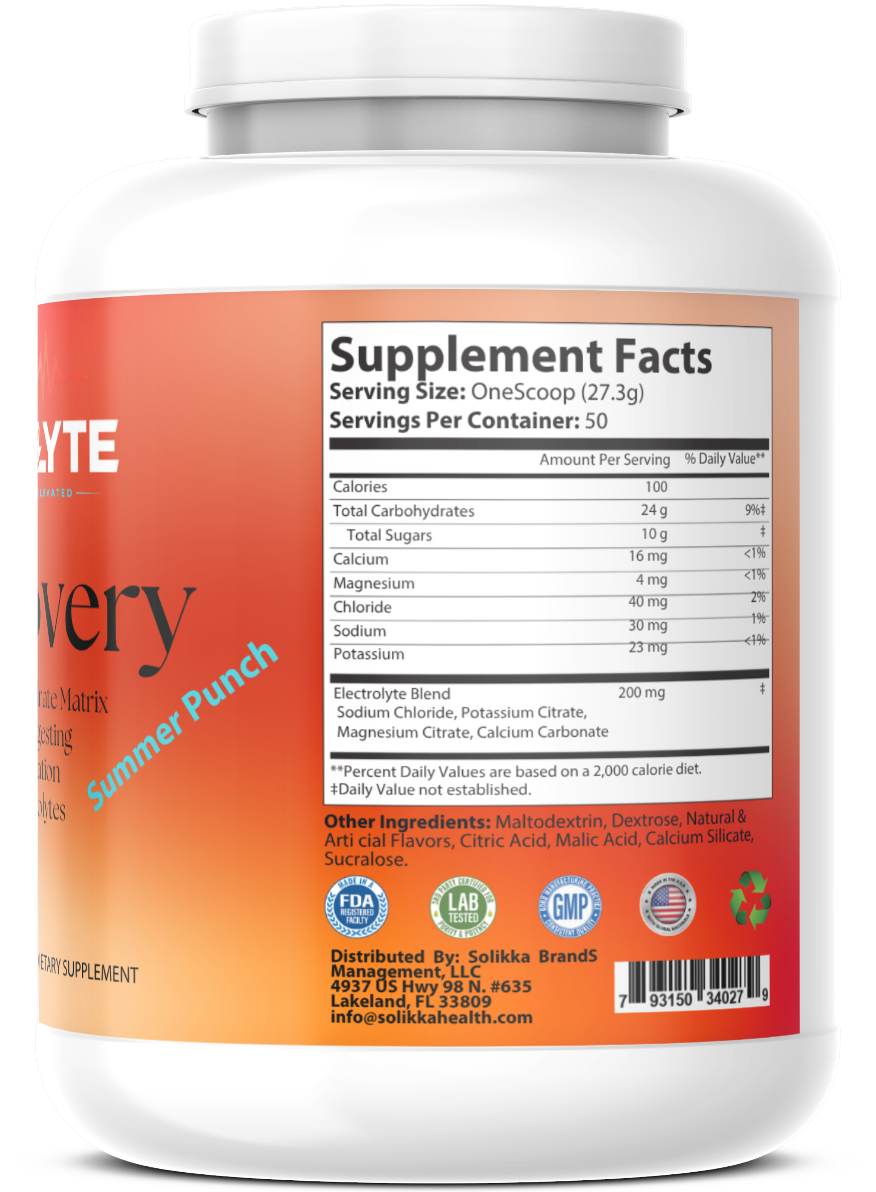 Recovery Carb + Electrolyte Summer Punch 1365g