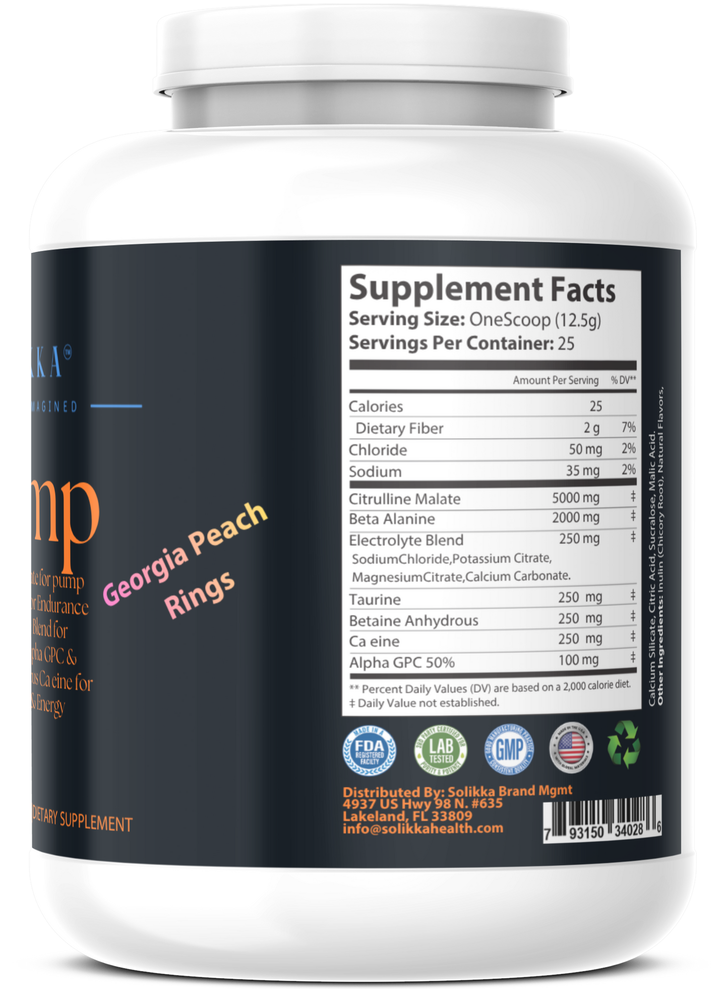 Pump Pre-Workout Georgia Peach Rings 312g