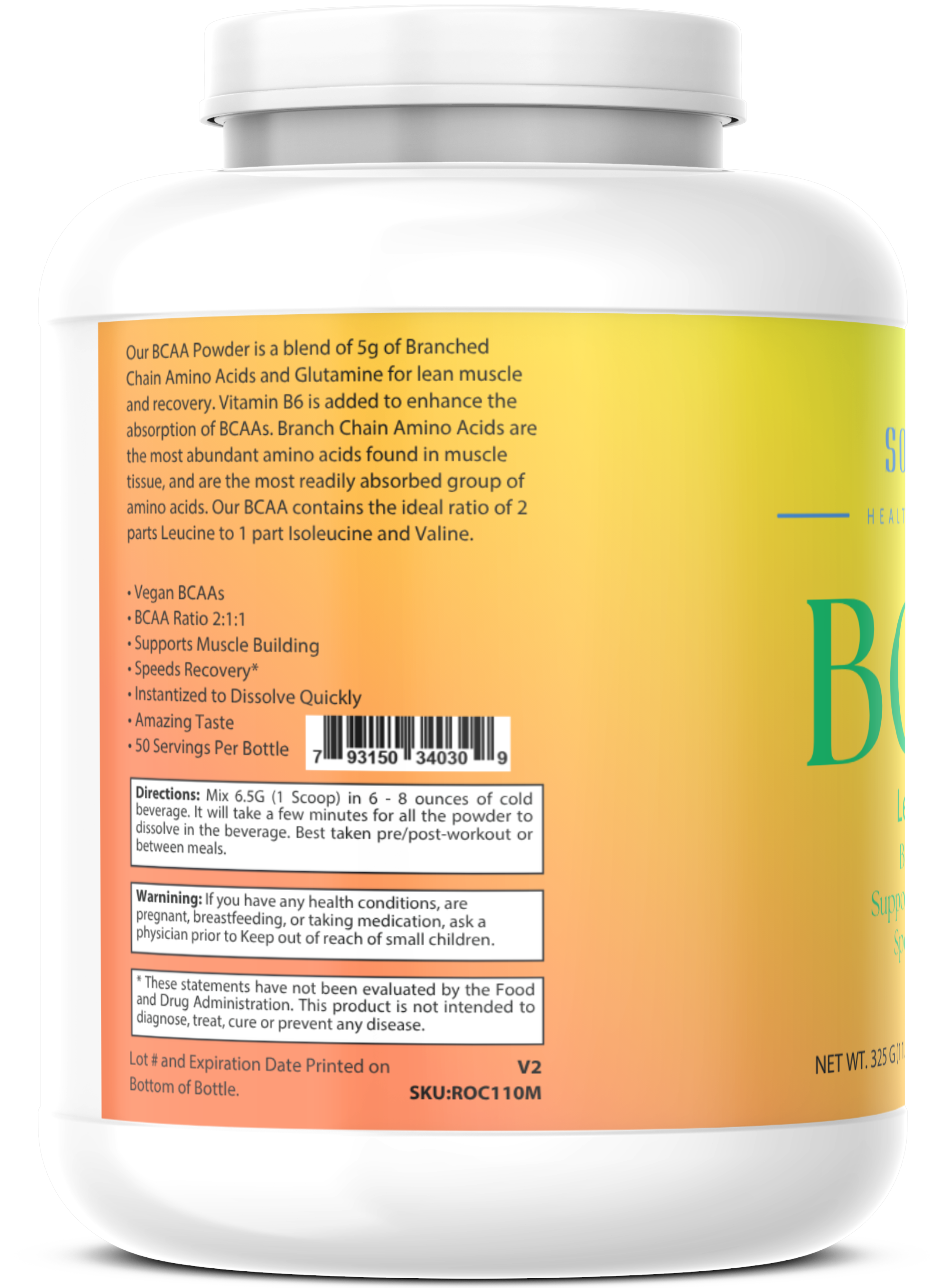 BCAA Lemon Lime 325g – 50 servings