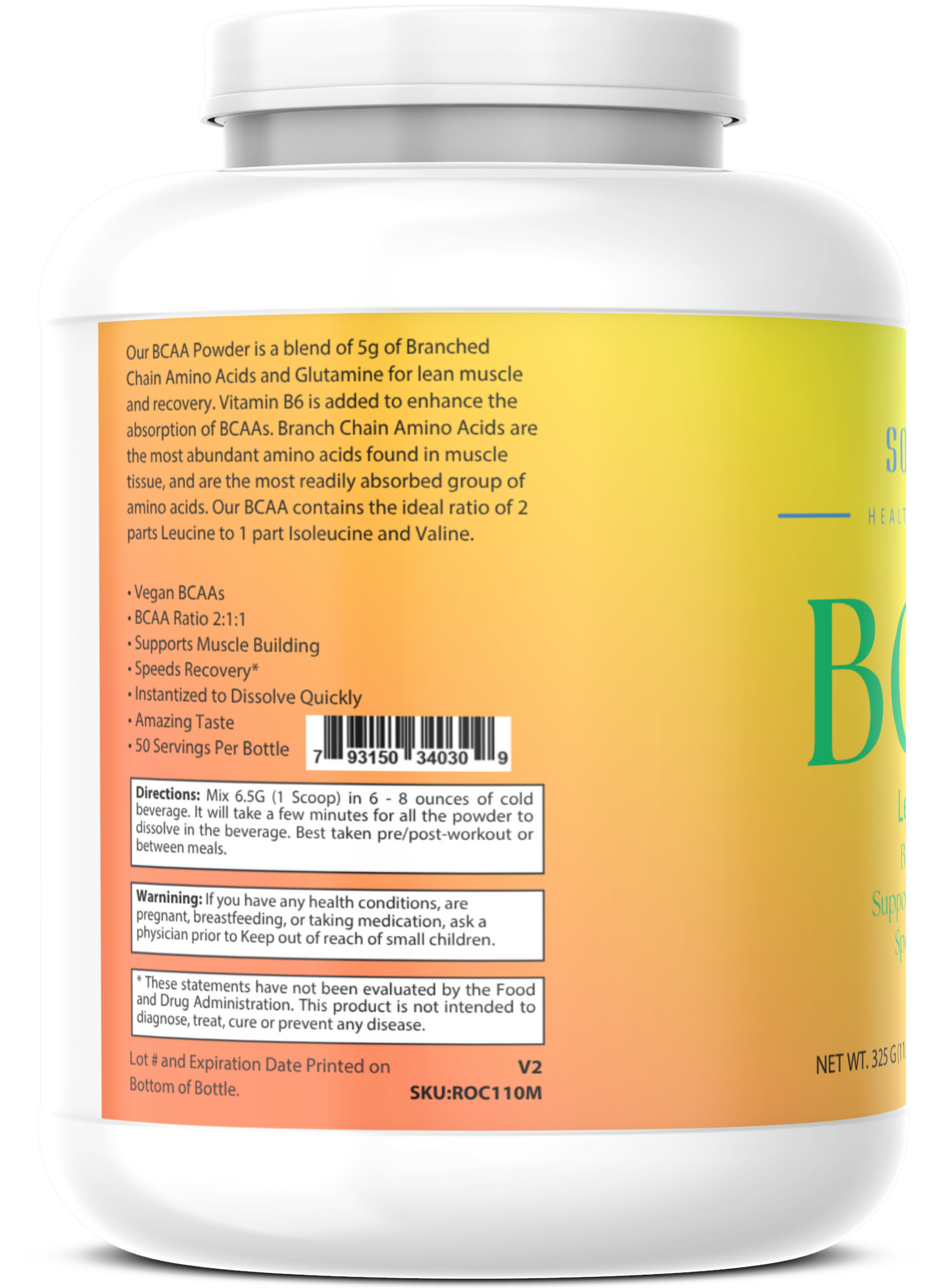 BCAA Lemon Lime 325g – 50 servings