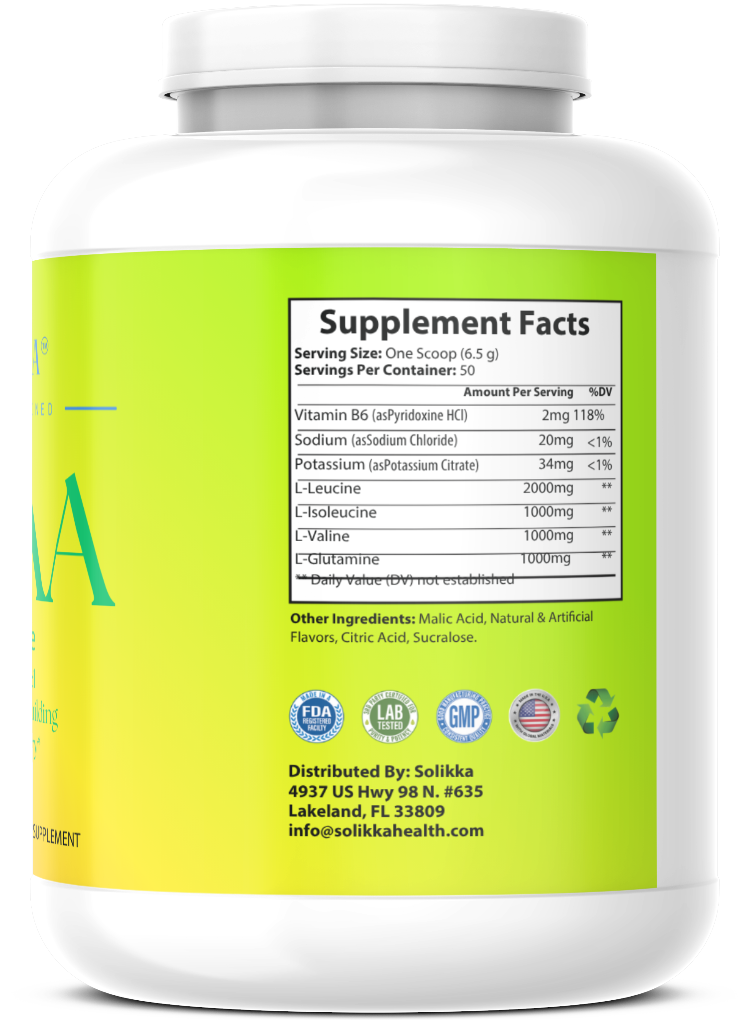 BCAA Lemon Lime 325g – 50 servings