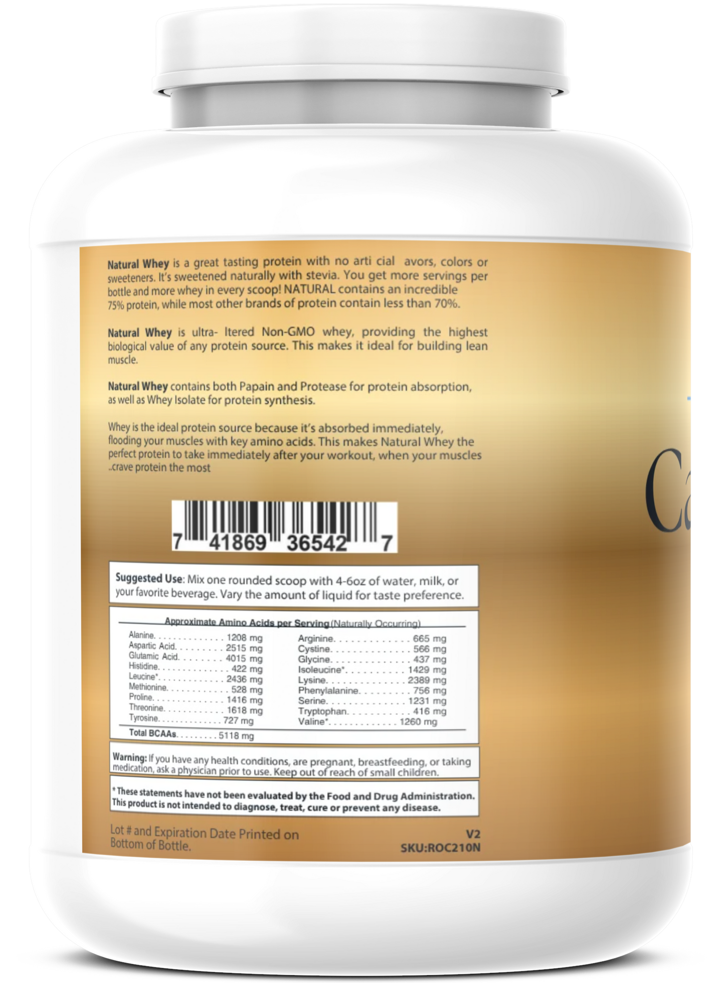 2lb Whey Natural Salted Caramel – 28 serv.