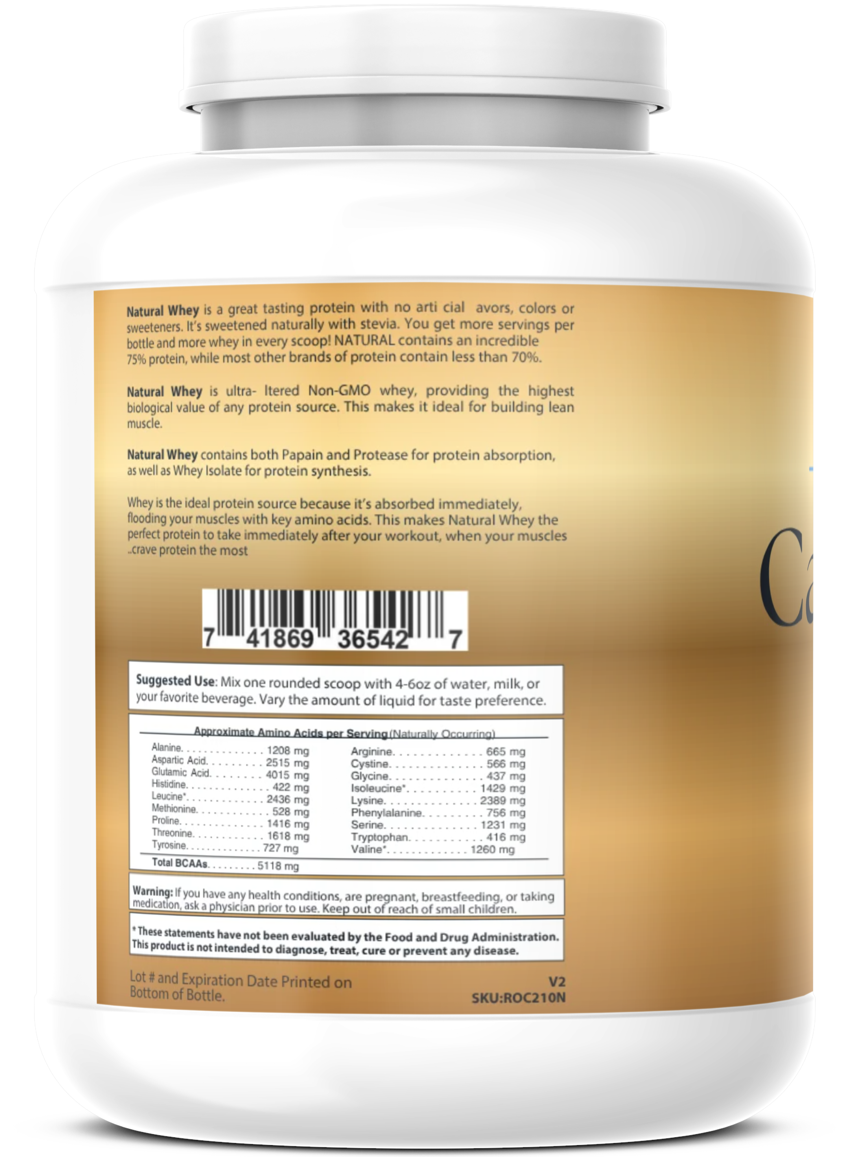 2lb Whey Natural Salted Caramel – 28 serv.