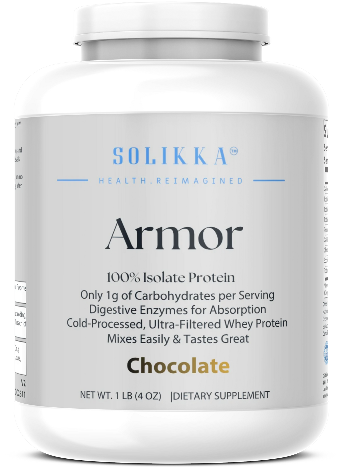 1lb 100% Whey Armor Isolate Protein Chocolate
