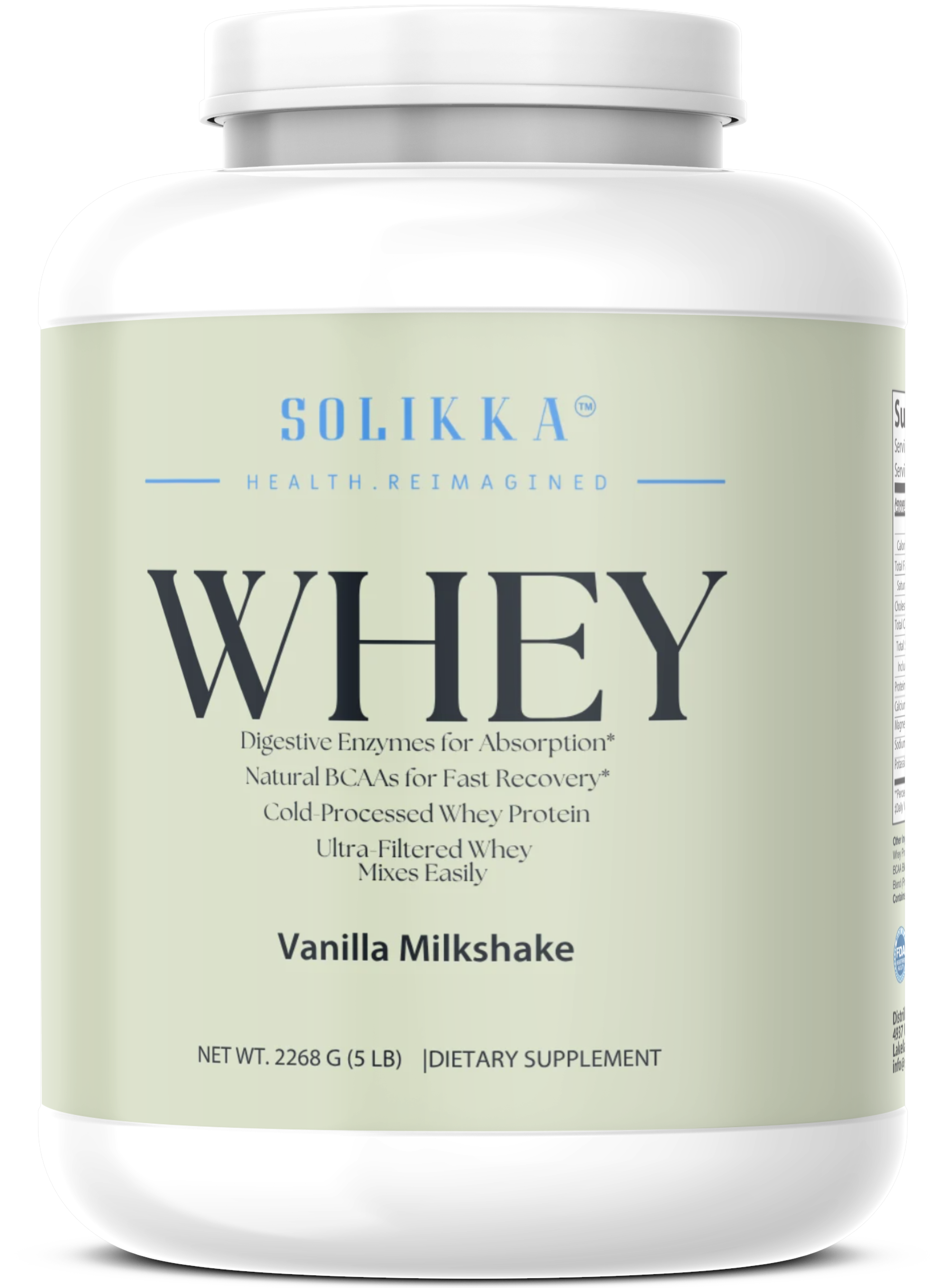 5lb Whey Protein Vanilla – 70 servings