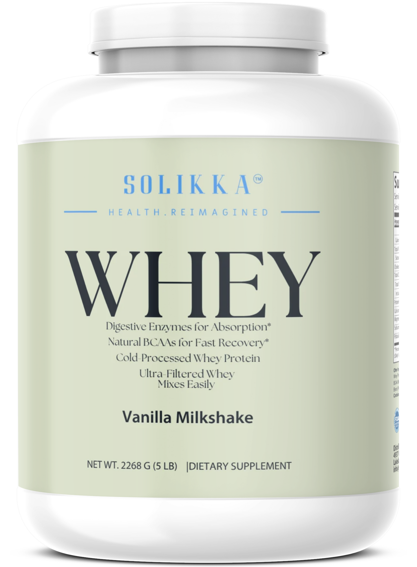 5lb Whey Protein Vanilla – 70 servings