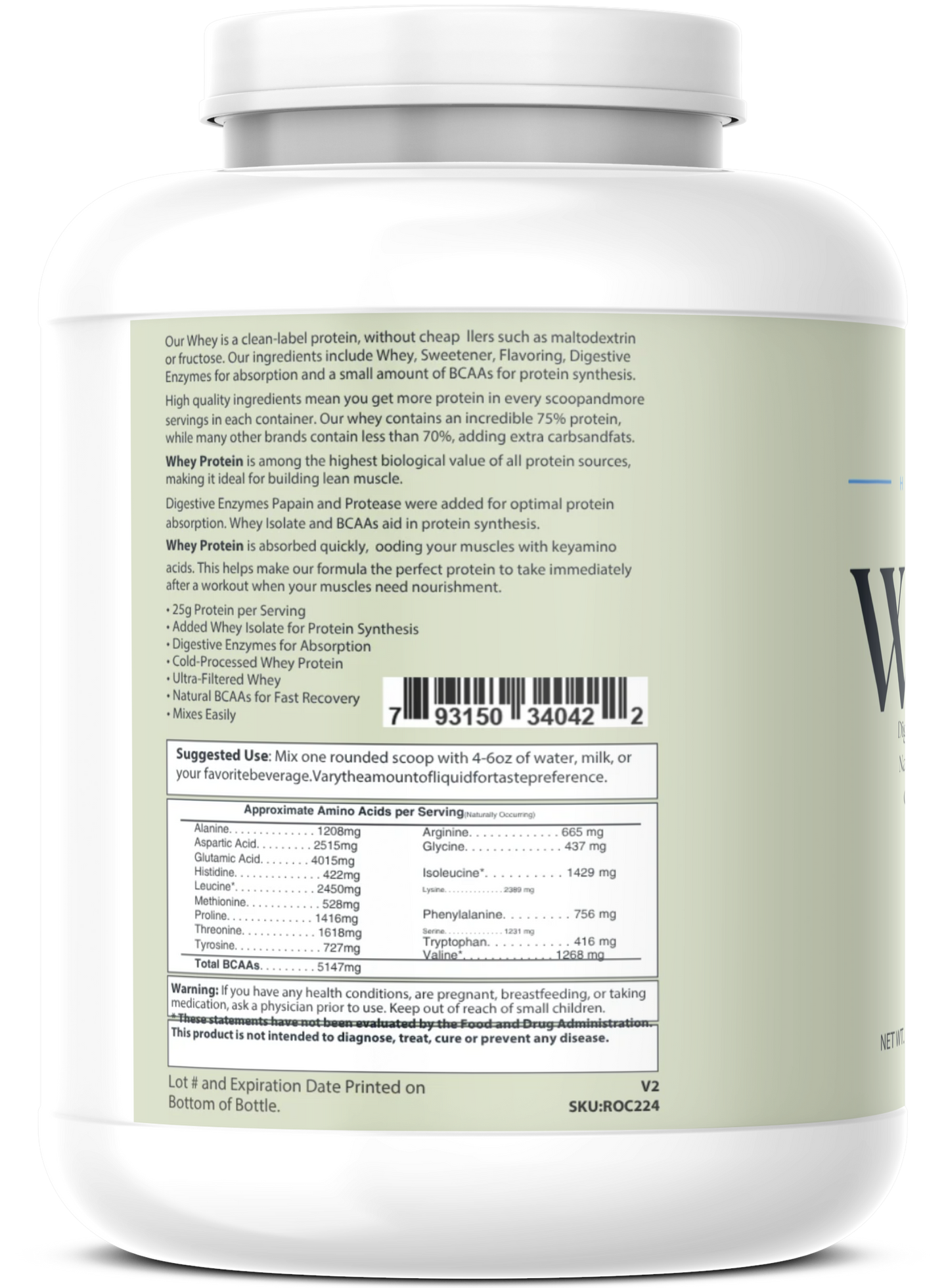 5lb Whey Protein Vanilla – 70 servings