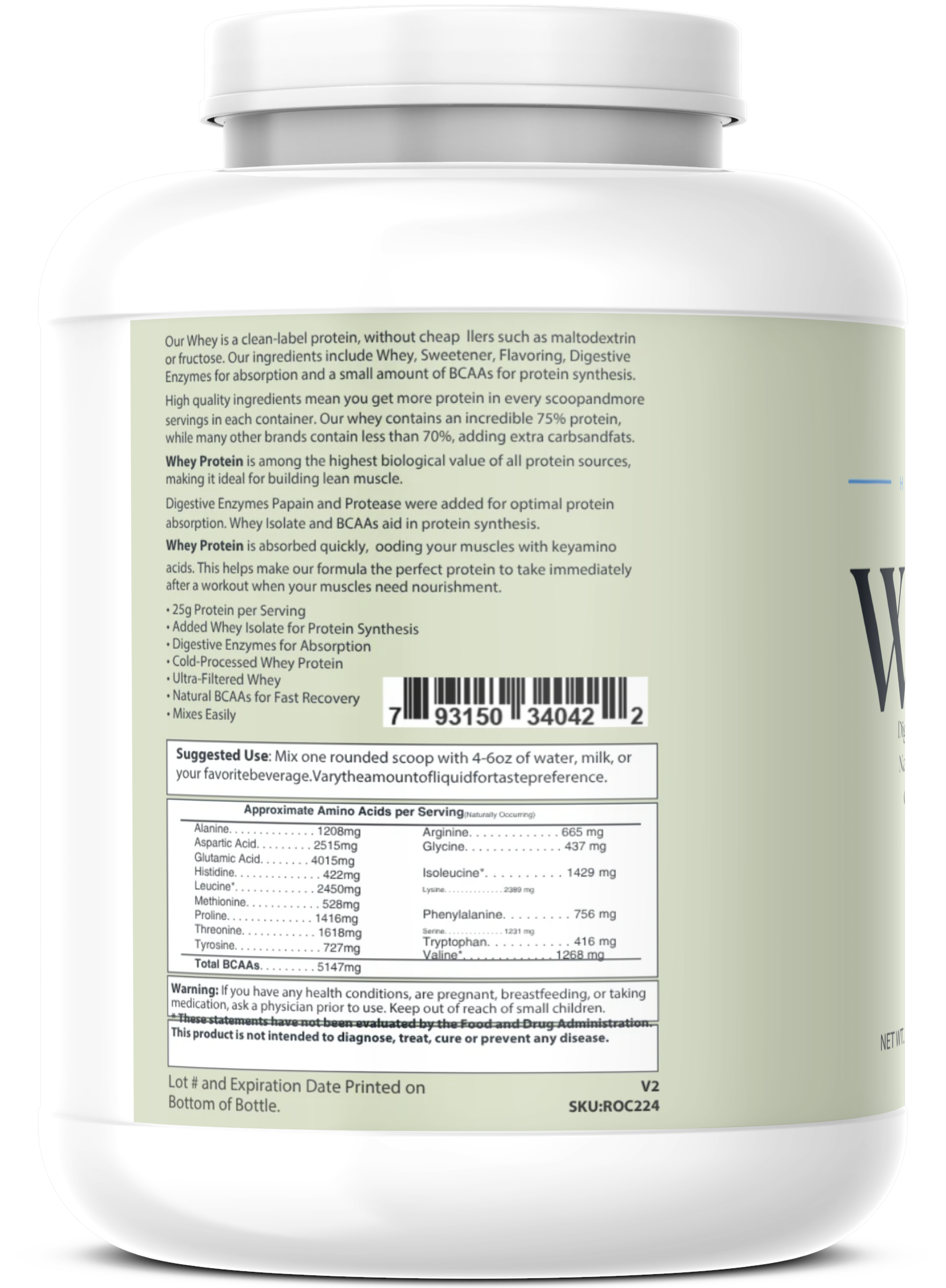 5lb Whey Protein Vanilla – 70 servings