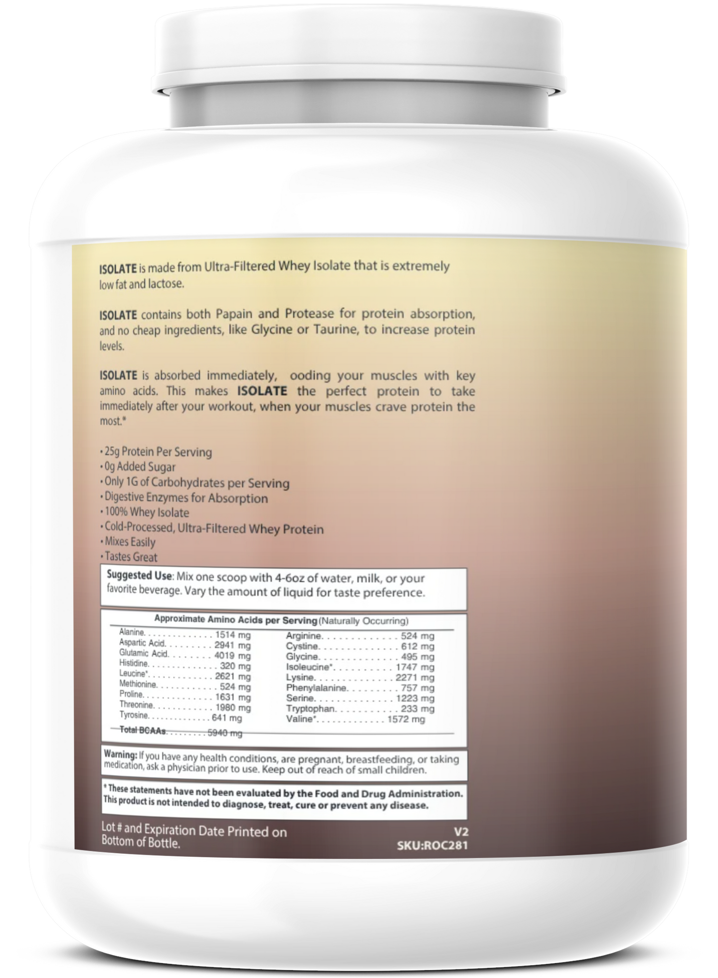 2lb 100% Whey Isolate Chocolate – 31 serv