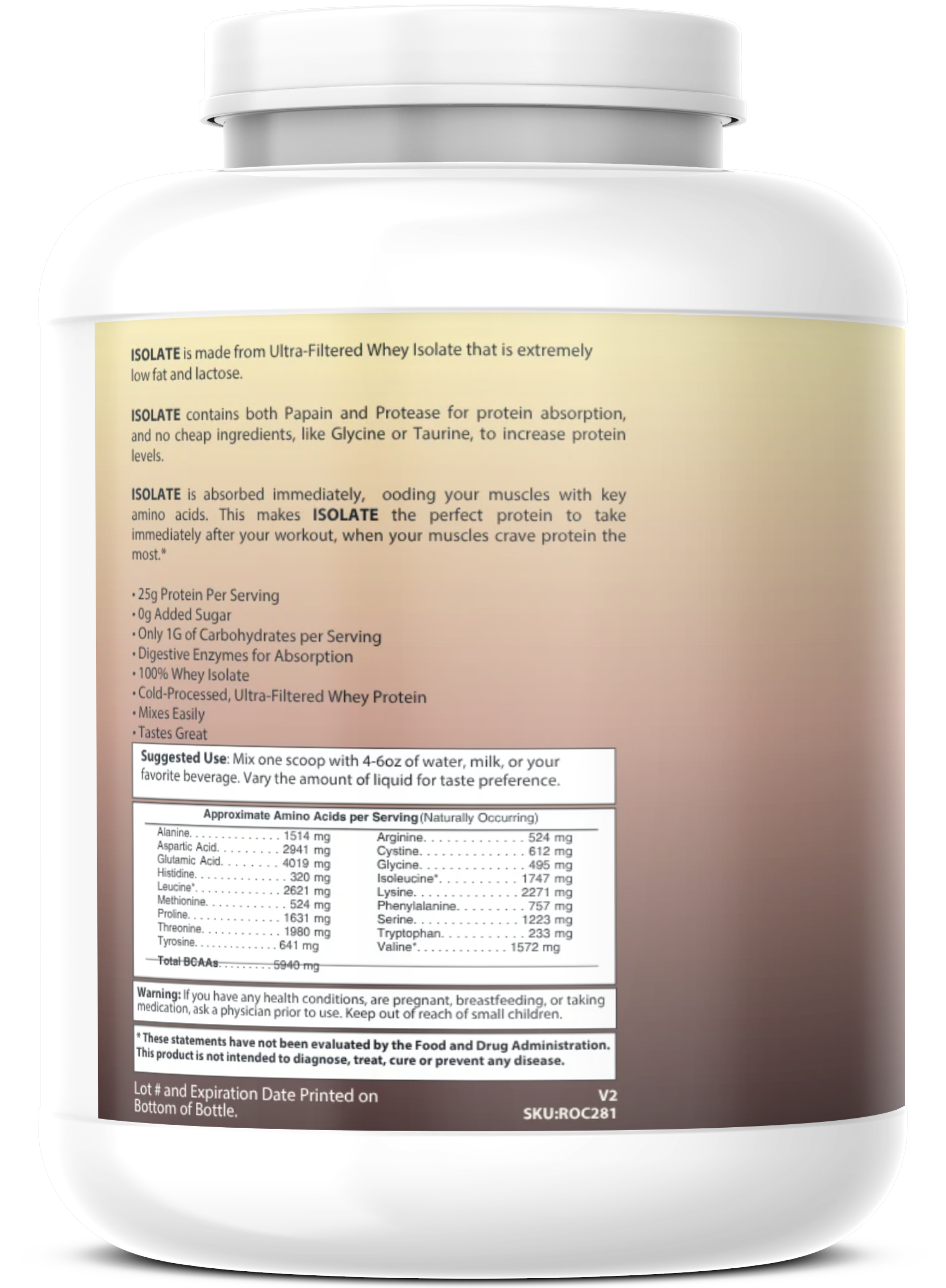 2lb 100% Whey Isolate Chocolate – 31 serv
