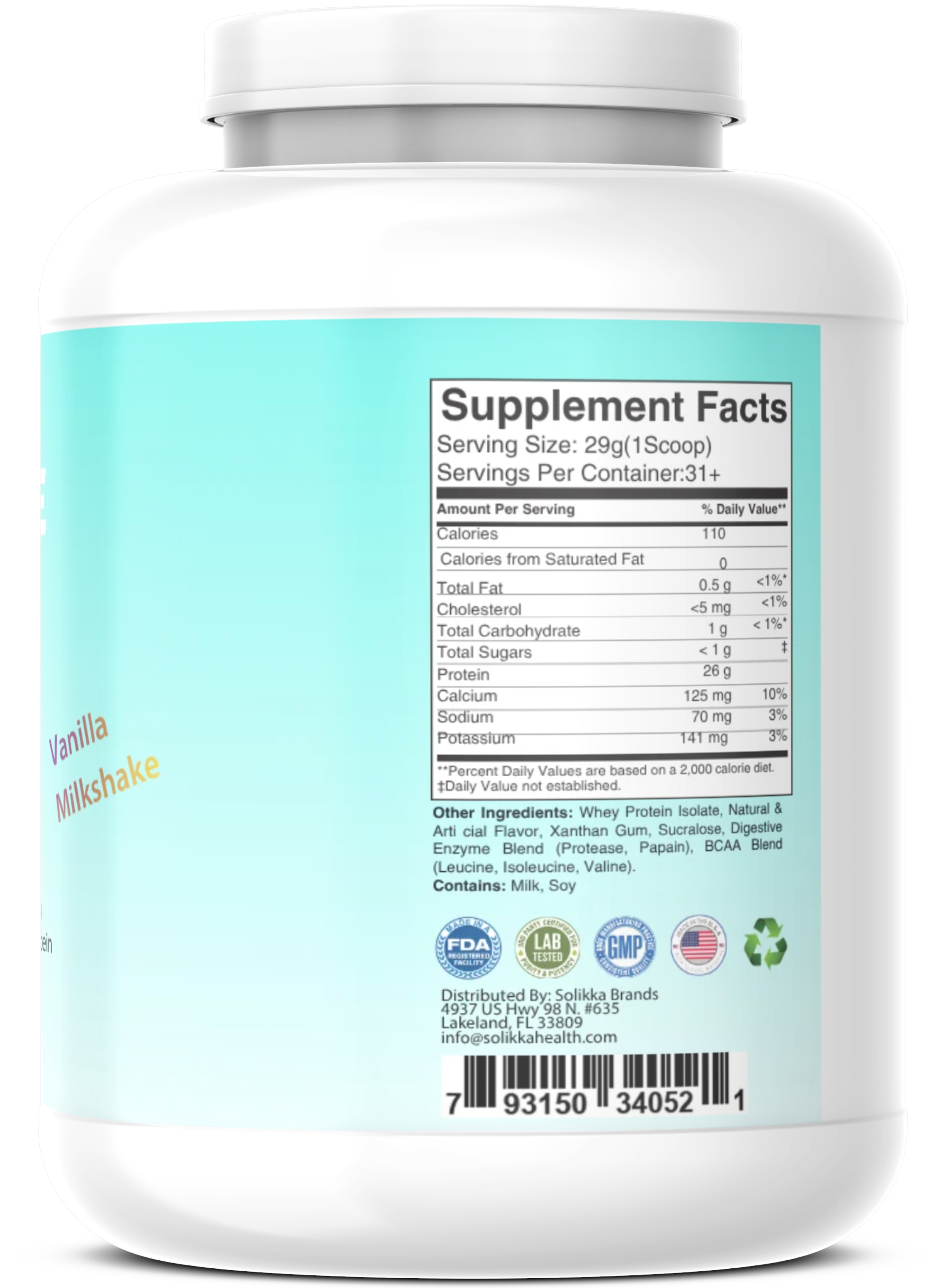 2lb 100% Whey Isolate Vanilla – 30 servings