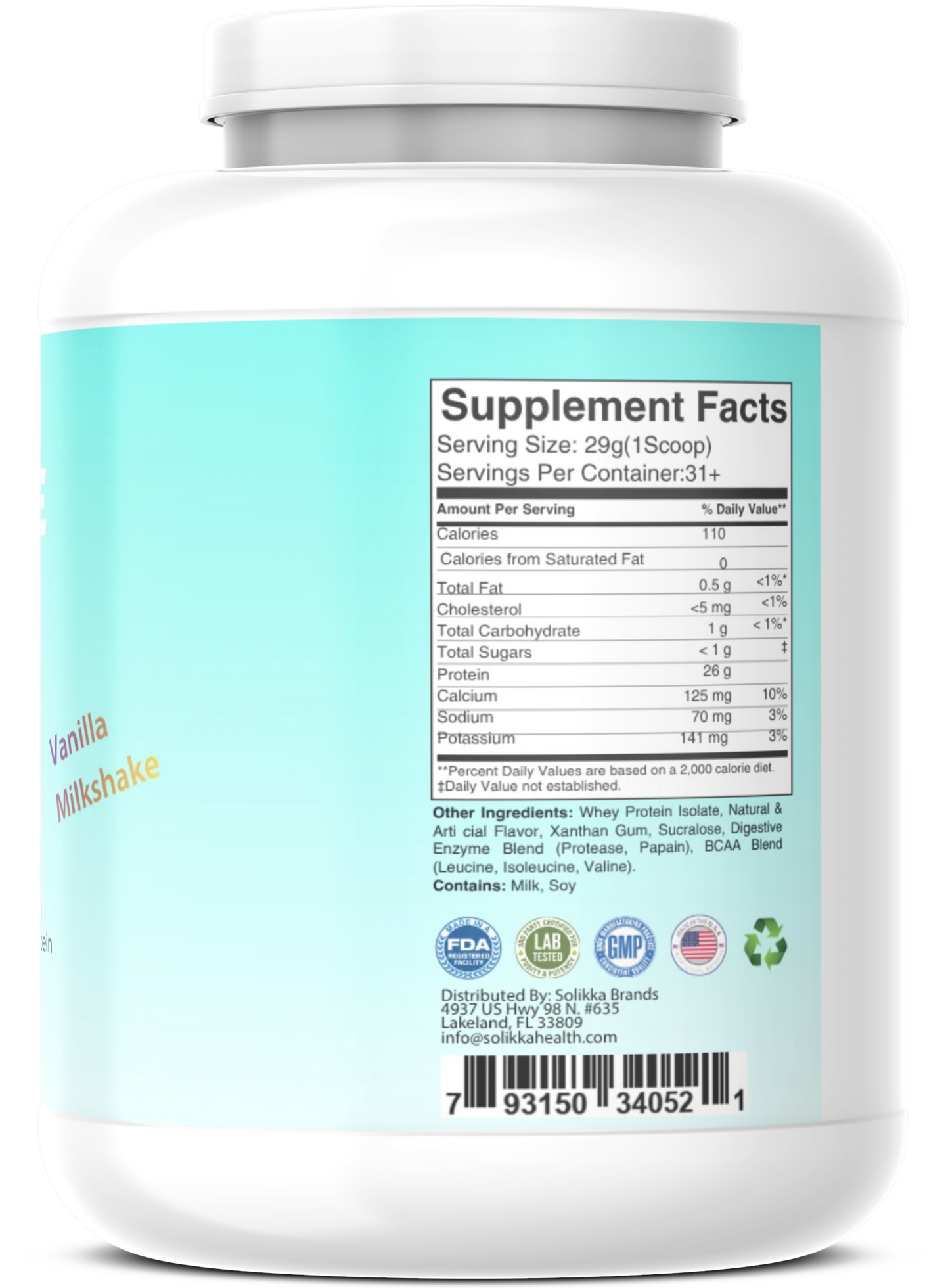 2lb 100% Whey Isolate Vanilla – 30 servings