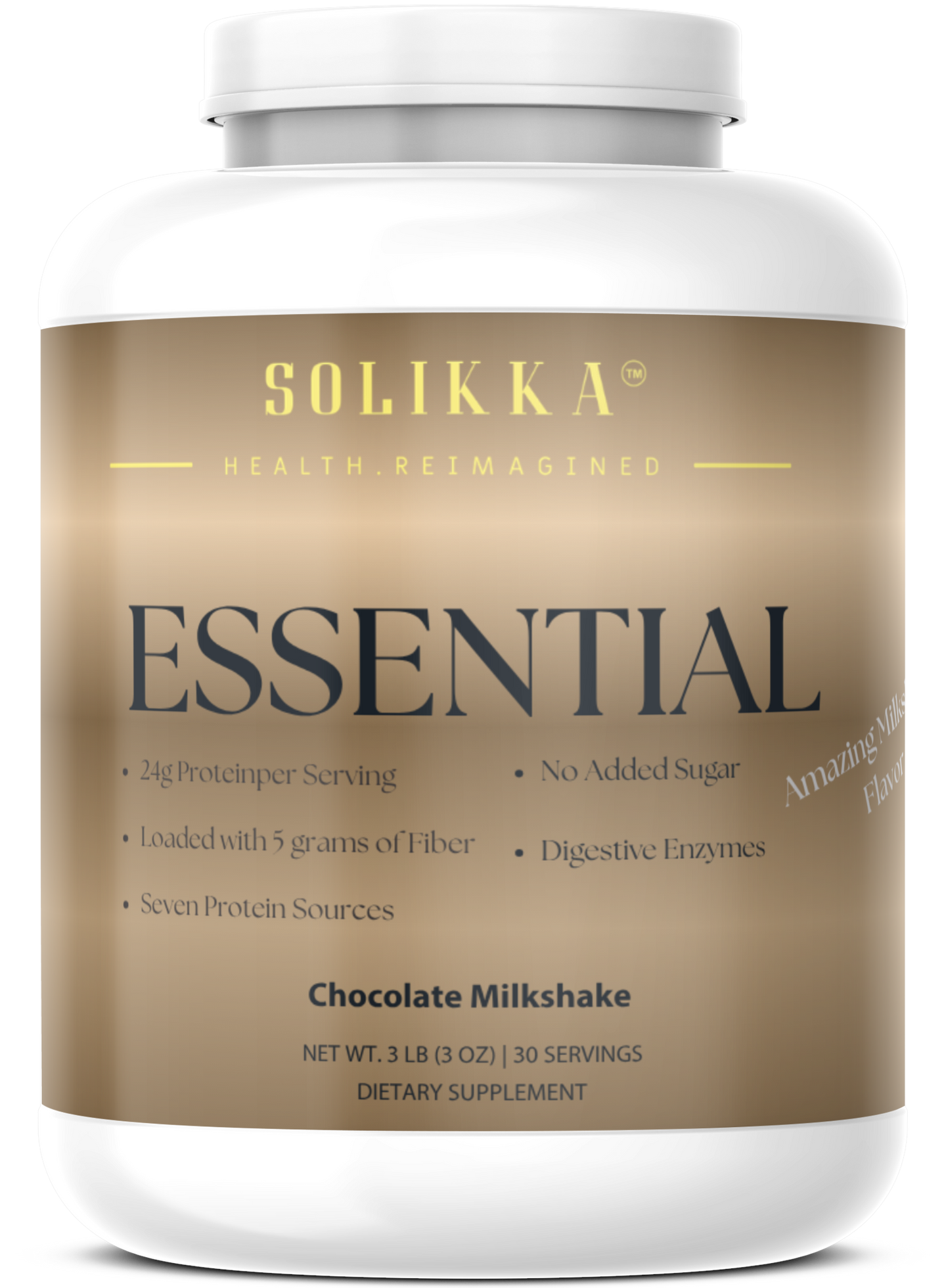 2.9lb Essential Meal Replacement Protein Chocolate Milkshake w/0% Added Sugar